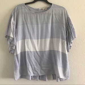 LOFT Stripped Blouse - M
